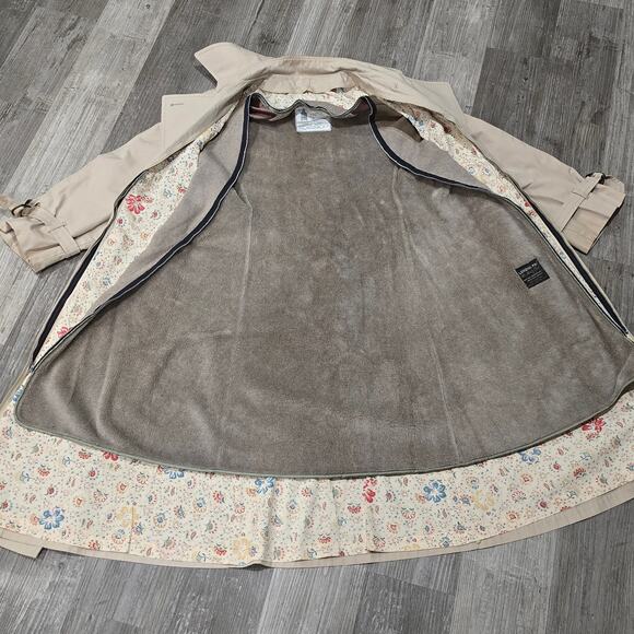 Vintage London Fog Double Breasted Trench Coat Spy Jacket Removable Fleece Liner - Picture 3 of 16